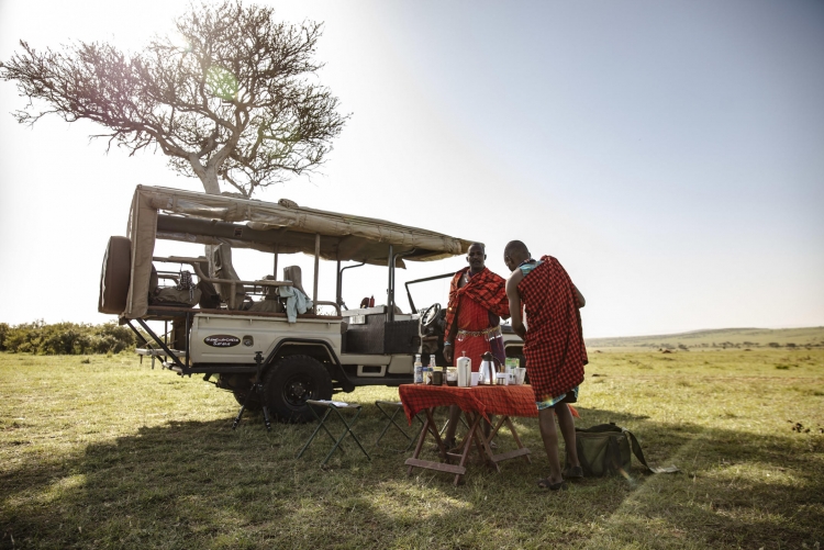 Safari au Kenya pause café dans la savane